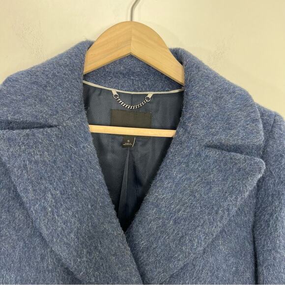 Banana Republic Double Breasted Wool Blue Ombre Coat Size Small - Picture 7 of 16